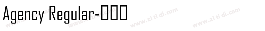 Agency Regular字体转换
